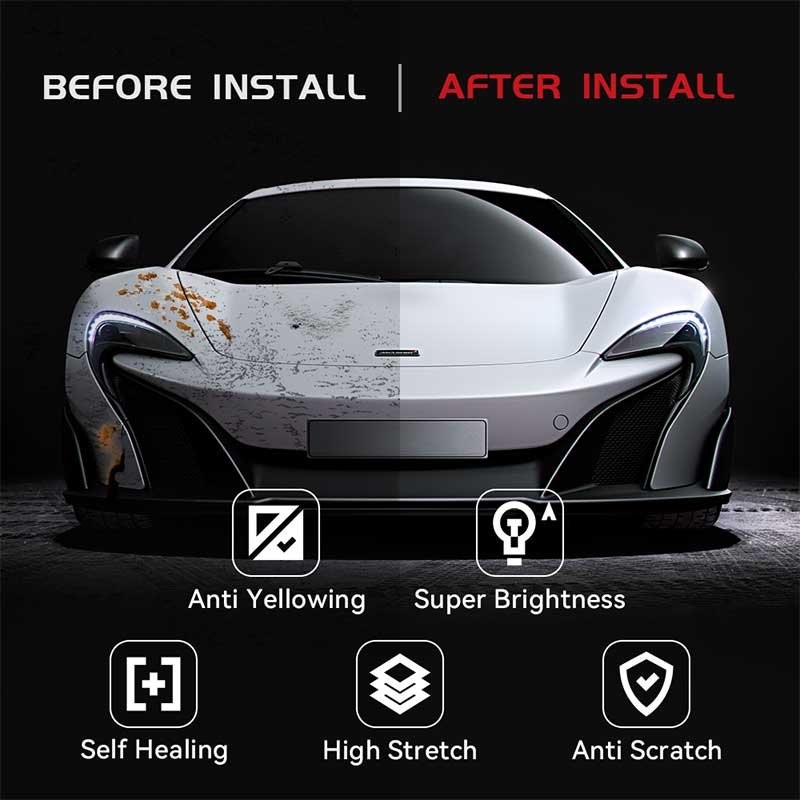 XP PLUS No Yellowing Scratch proof Ceramic nano Anti Scratch Heat Repair Clear Transparent TPU Car Paint Protection Film PPF