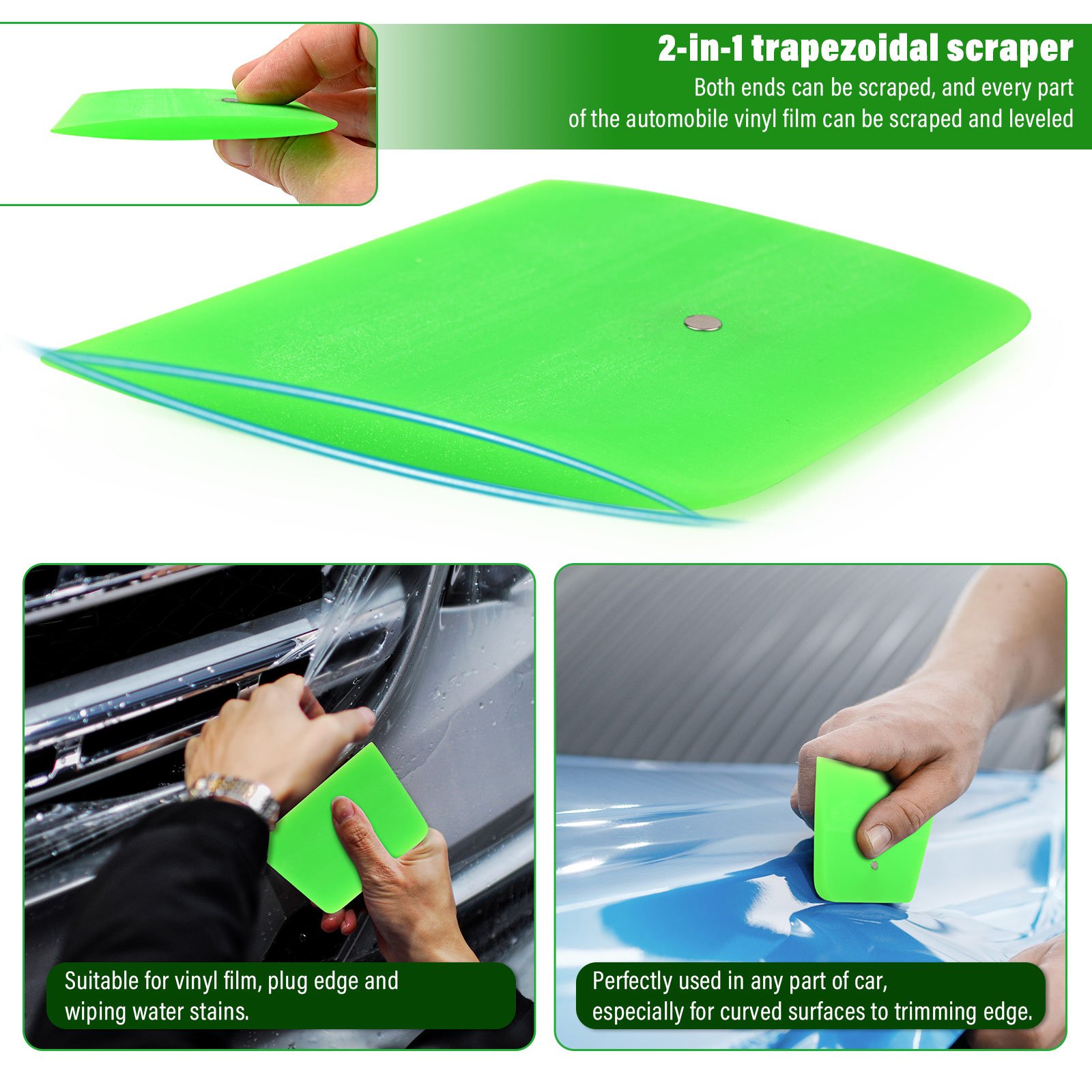 Foshio Magnetic Mini Rubber Car Window Tint Wrap Ppf Squeegee 6Pcs/Pack For Sale