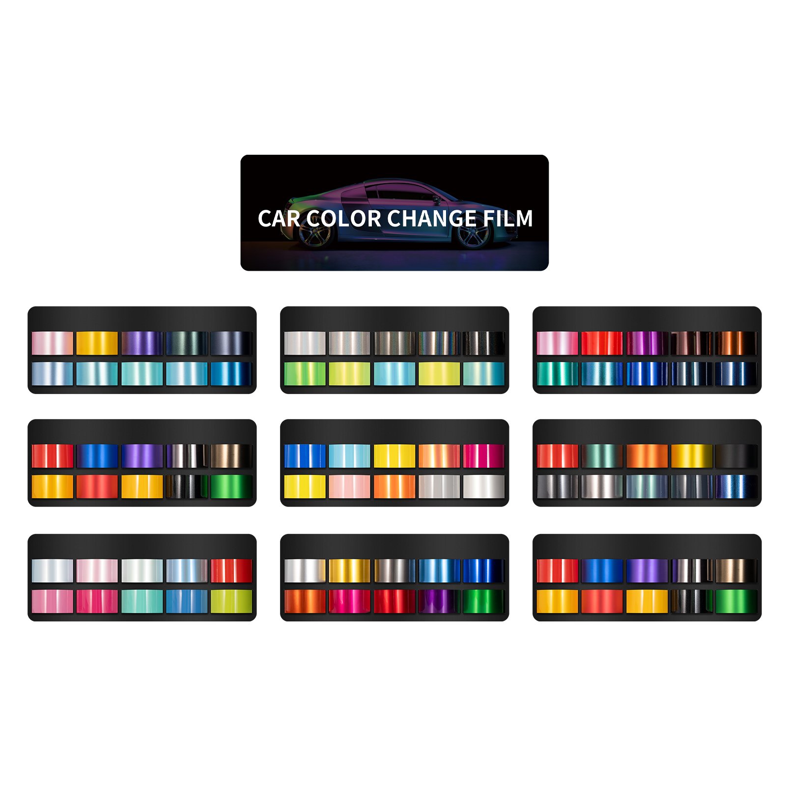 Color Display Wall Car Film Brand Image Display Wall Painting Color Film Card Display Car Tnting Tools Show Stand