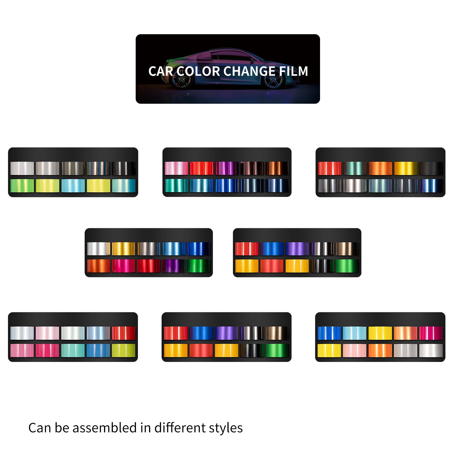 Color Display Wall Car Film Brand Image Display Wall Painting Color Film Card Display Car Tnting Tools Show Stand