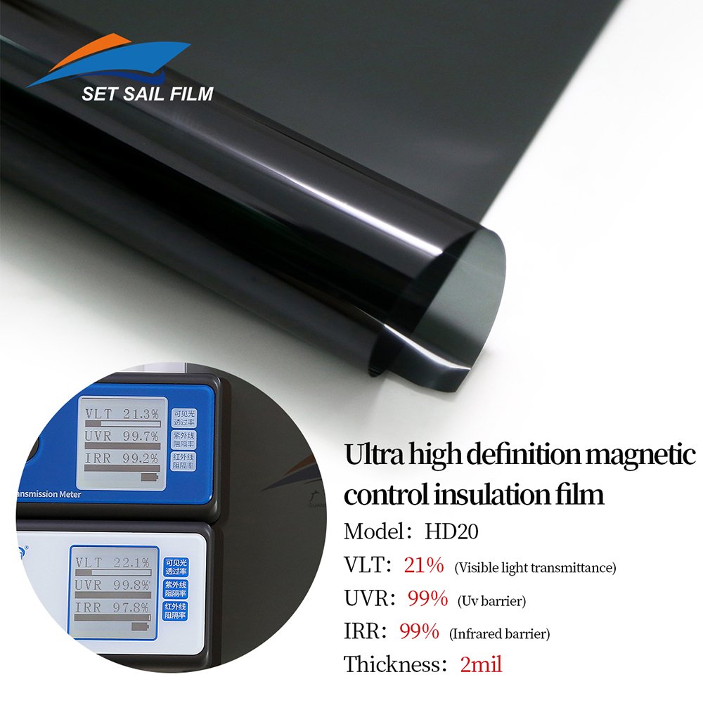 5% 10% 20% 40% 65% 75% Anti Glare Heat Rejection UV Protection Window Tint Film Car Window Film Solar Window Film