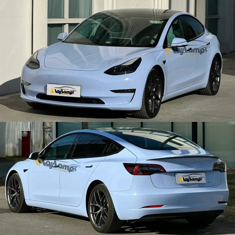 Factory Price PET Crystal Mist Blue Car Wrap Vinyl Air Release Color Changing Vinyl Wrap Car Film