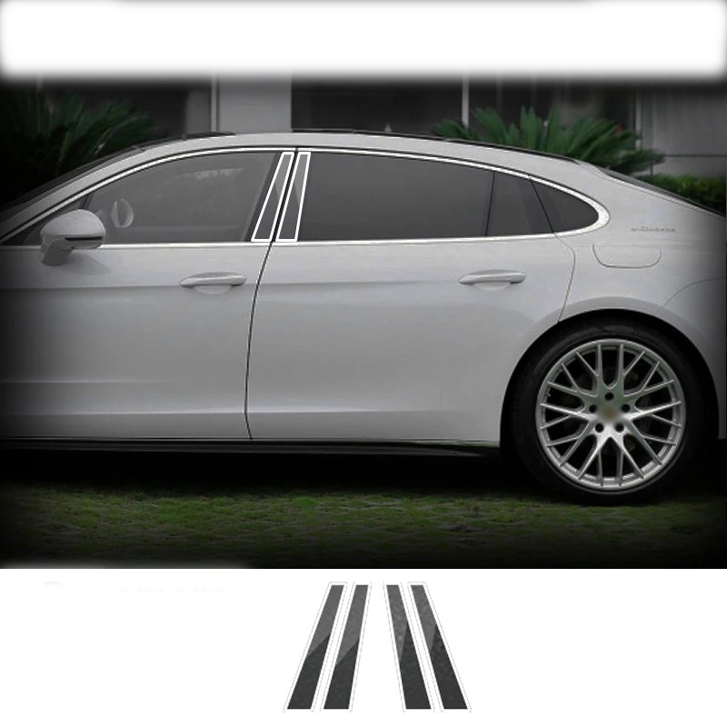 For Porsche Panamera 2017-2023 TPU Transparent Protect Film Exterior Windows BC Center Pillar Strips Car Sticker Car Accessories