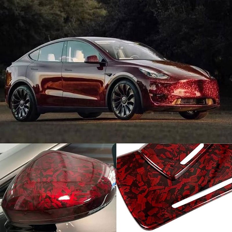 KOOPPF Forged Carbon Red Color TPU PPF paint protection film car films 1 rolls 1.52*16M thickness 8mil Color Change PPF for car