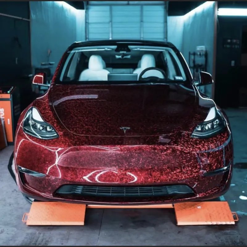 KOOPPF Forged Carbon Red Color TPU PPF paint protection film car films 1 rolls 1.52*16M thickness 8mil Color Change PPF for car
