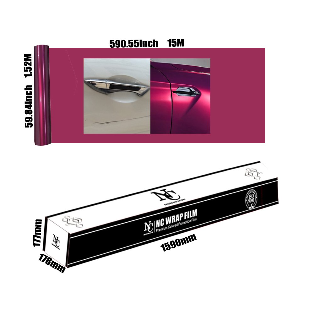 Wholesale Factory Car Wrap Chrome Matte Metallic and Satin Color Self-adhesive Vinyl Film for Vehicle Decoration