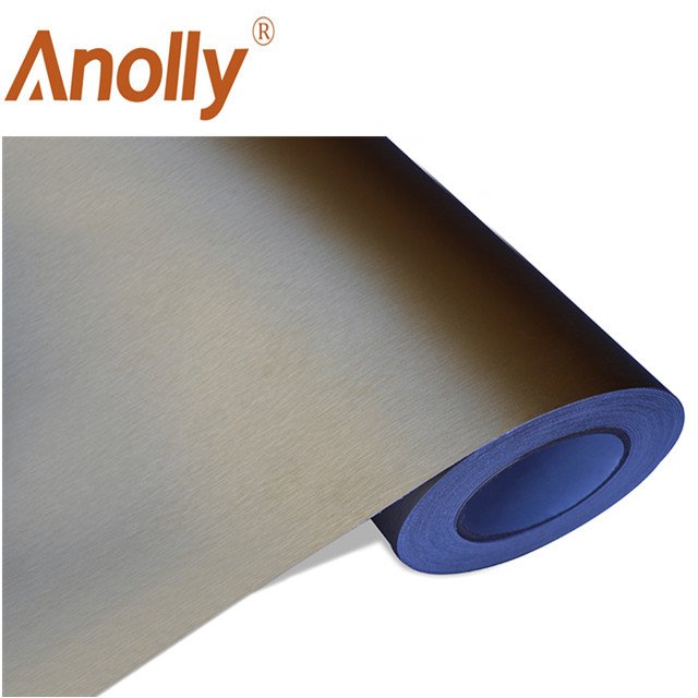 Anolly automobile film metallic brushed car wrap with release channel