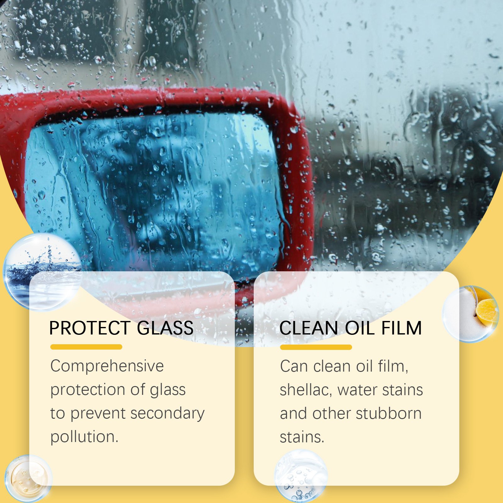 Car glass cleaning brush glass degreasing agent decontamination waterproof cleaning car window rainproof cleaning brush