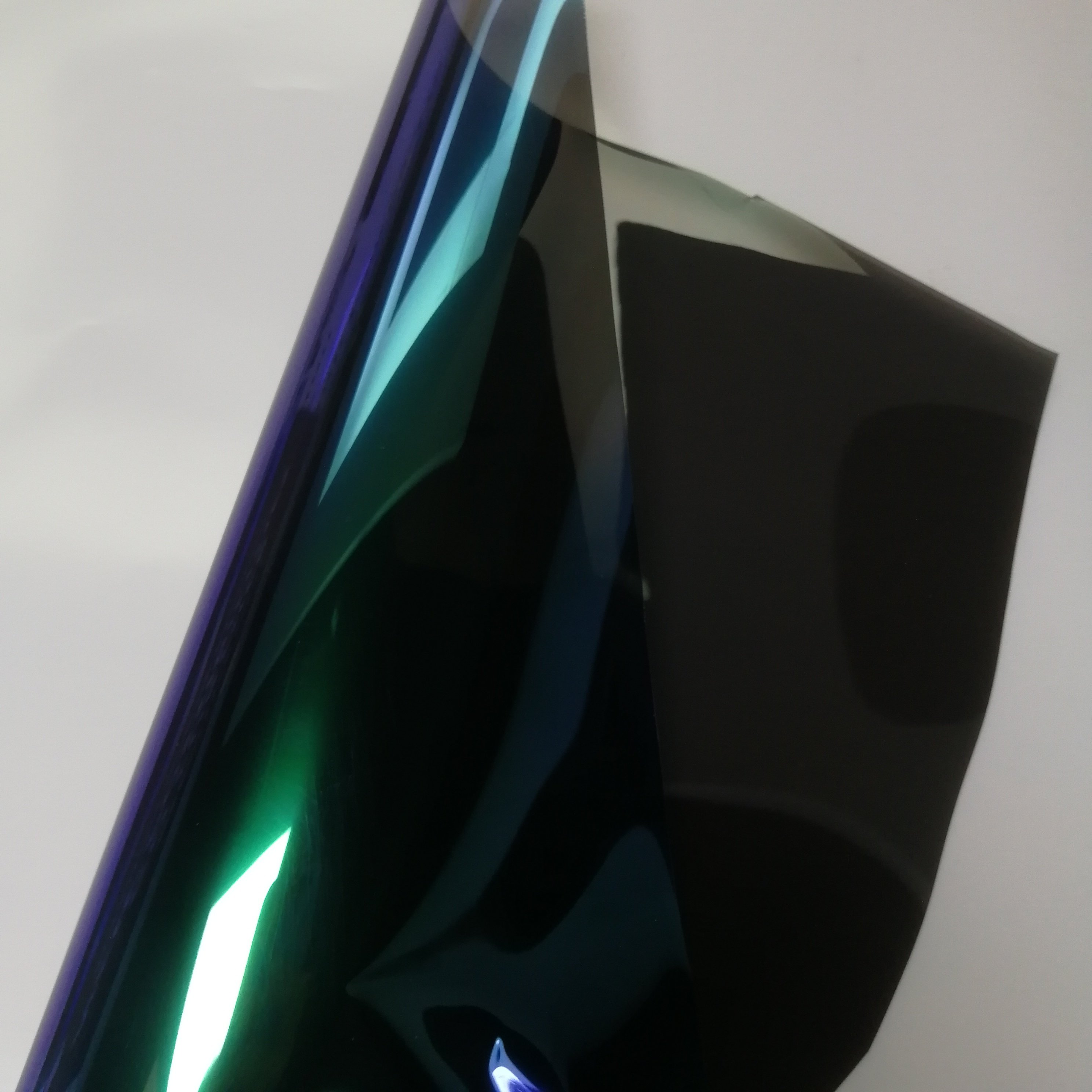 20% VLT ML2099 purple to green chameleon glass car film good heat-resistant 2mil self-adhesive beautiful solar tint