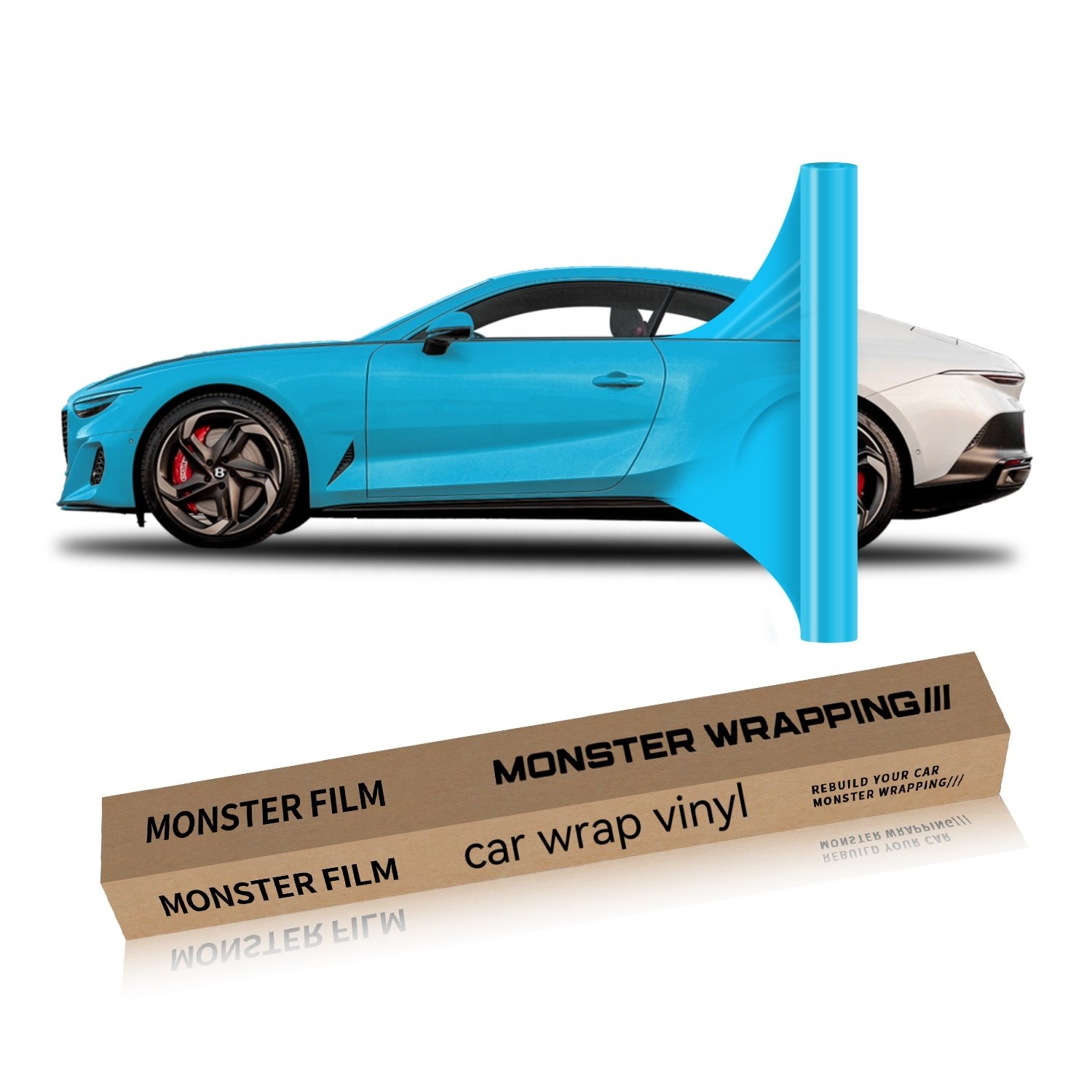Monster film ultra matte shadow grey PET Warranty 5-10 years car vinyl wrap for car