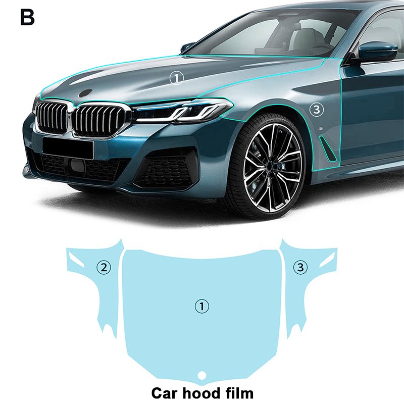 For BMW 5 Series G30 M Sport 2021 2022 2023 each part of TPU PPF pre-cut car film anti-scratch self-repairing transparent film