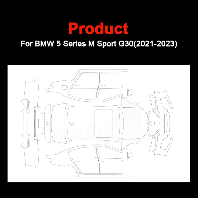 For BMW 5 Series G30 M Sport 2021 2022 2023 each part of TPU PPF pre-cut car film anti-scratch self-repairing transparent film