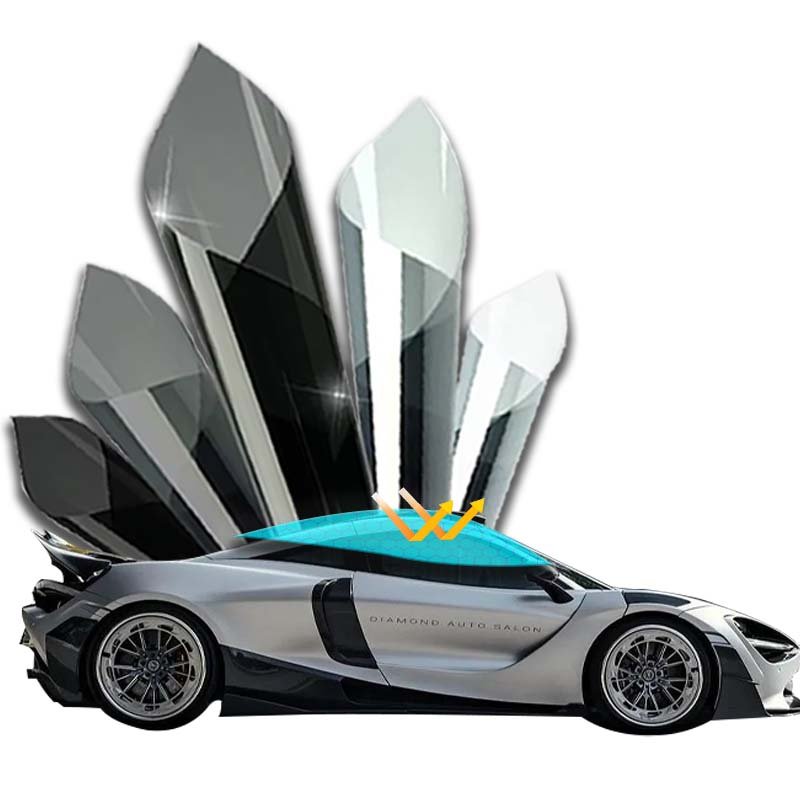 2PLY 1.52*30M Black Carbon Film Factory Direct Price Cheap Car Sun Film Tinted Thermal Insulation Car Film