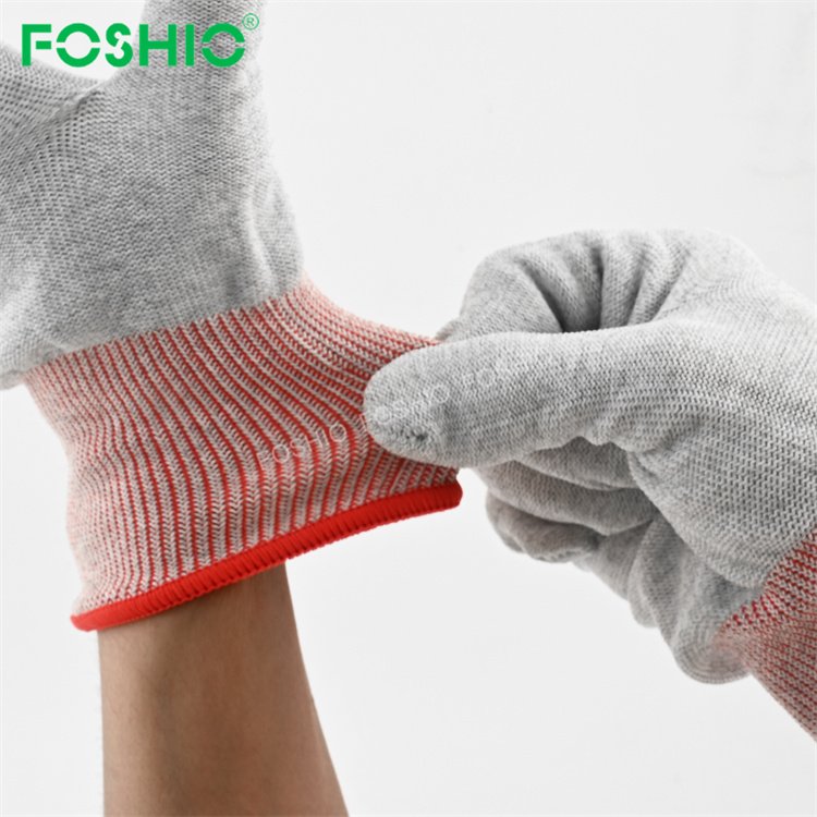Foshio Customize Anti-Static Carbon Micro Fiber Glove For Car Squeegee Vinyl Wrap Tool