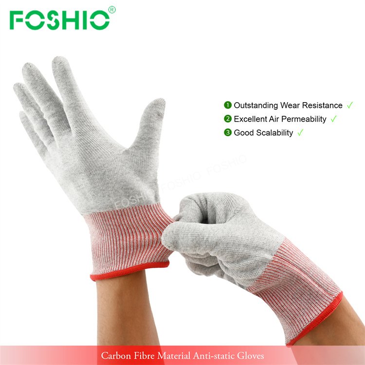 Foshio Customize Anti-Static Carbon Micro Fiber Glove For Car Squeegee Vinyl Wrap Tool
