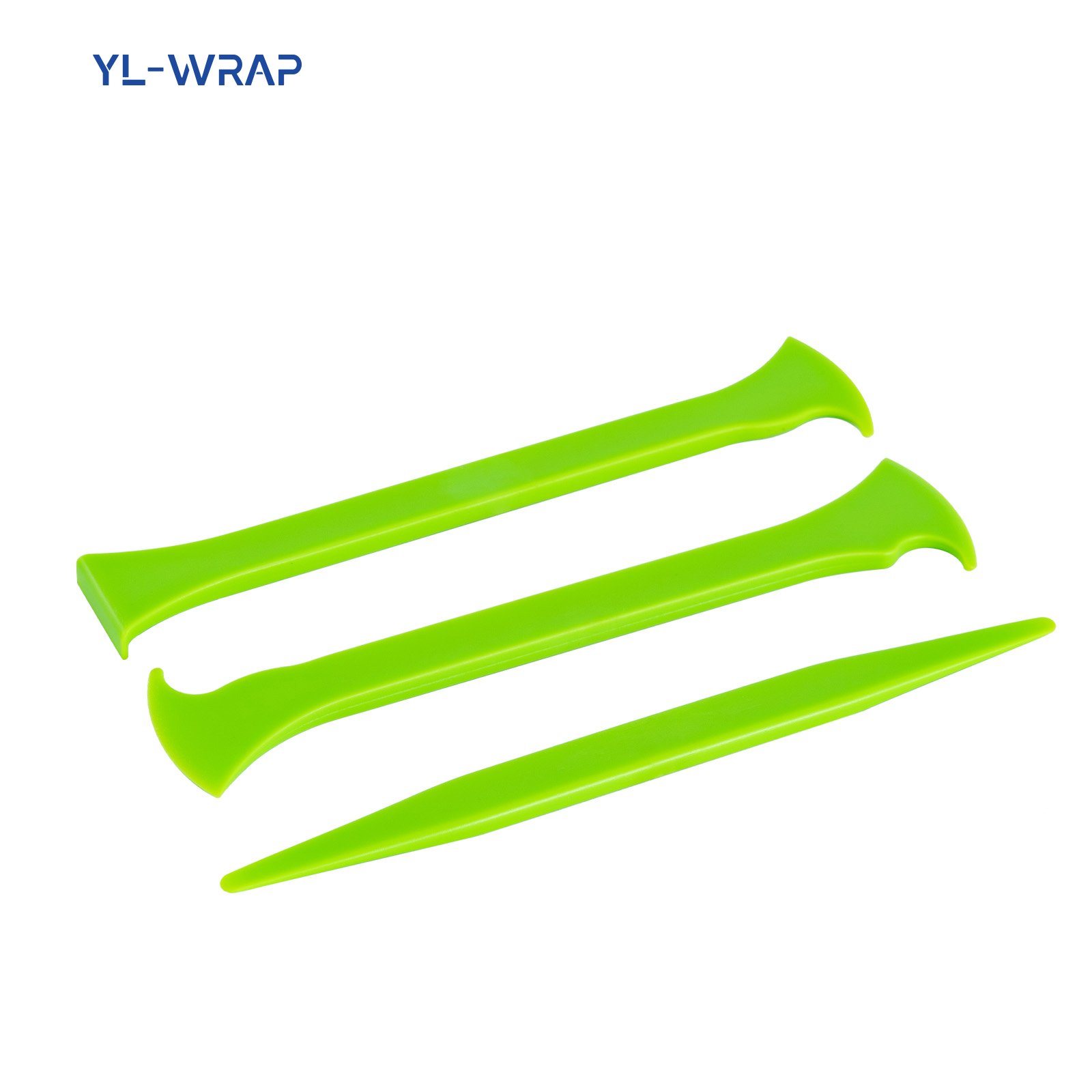 High Quality 3pcs Green Handle Window Tint Install Scraper Vinyl Film Car Wrap Squeegee Car Cleaning Tucking Tool Set