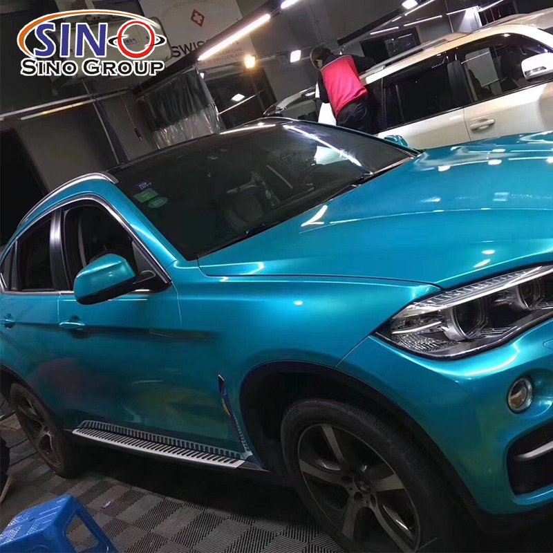 Factory Direct Sales Gloss Electro Metallic Ghost Grey Vinyl Wrapped Full Body Removable Car Wrap Vinyl Film For Q7