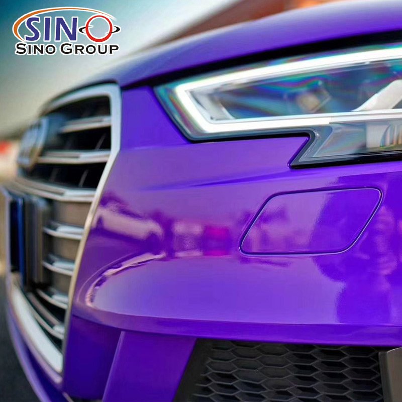 Factory Direct Sales Gloss Electro Metallic Ghost Grey Vinyl Wrapped Full Body Removable Car Wrap Vinyl Film For Q7