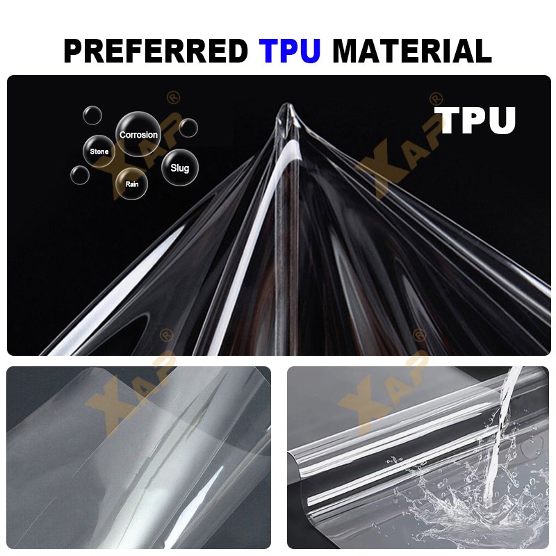 For Lexus LX LX470 LX570 TPU Transparent Protective Film Exterior Windows ABC Center Pillar Trim Strips Car Sticker Accessories