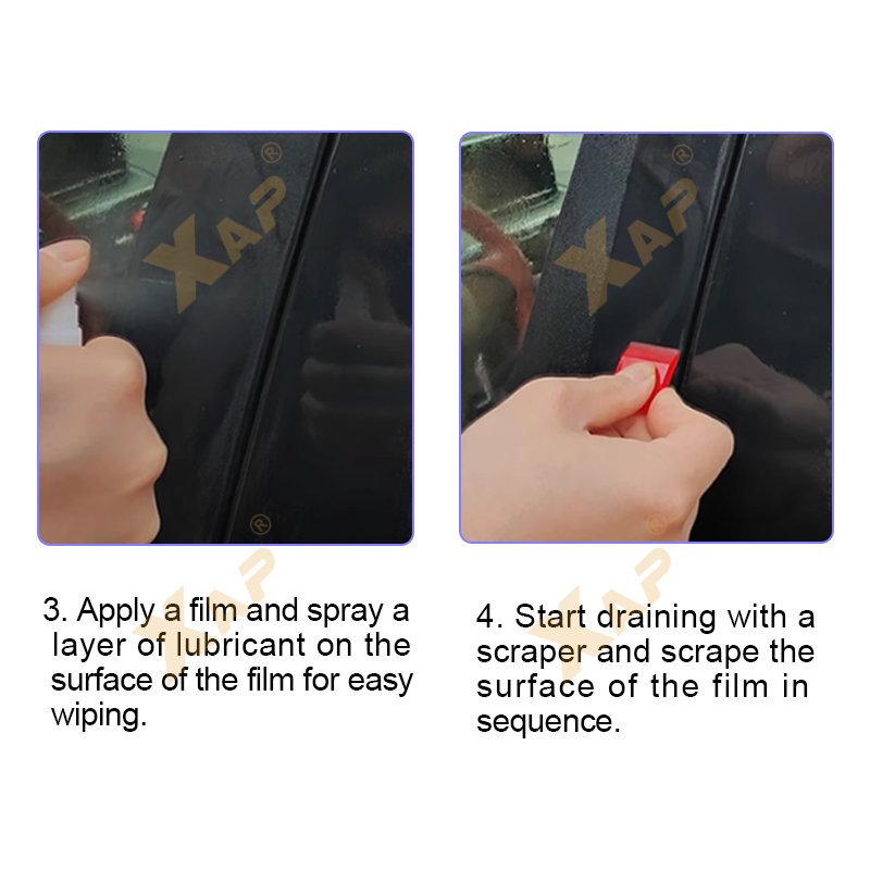 For Lexus LX LX470 LX570 TPU Transparent Protective Film Exterior Windows ABC Center Pillar Trim Strips Car Sticker Accessories