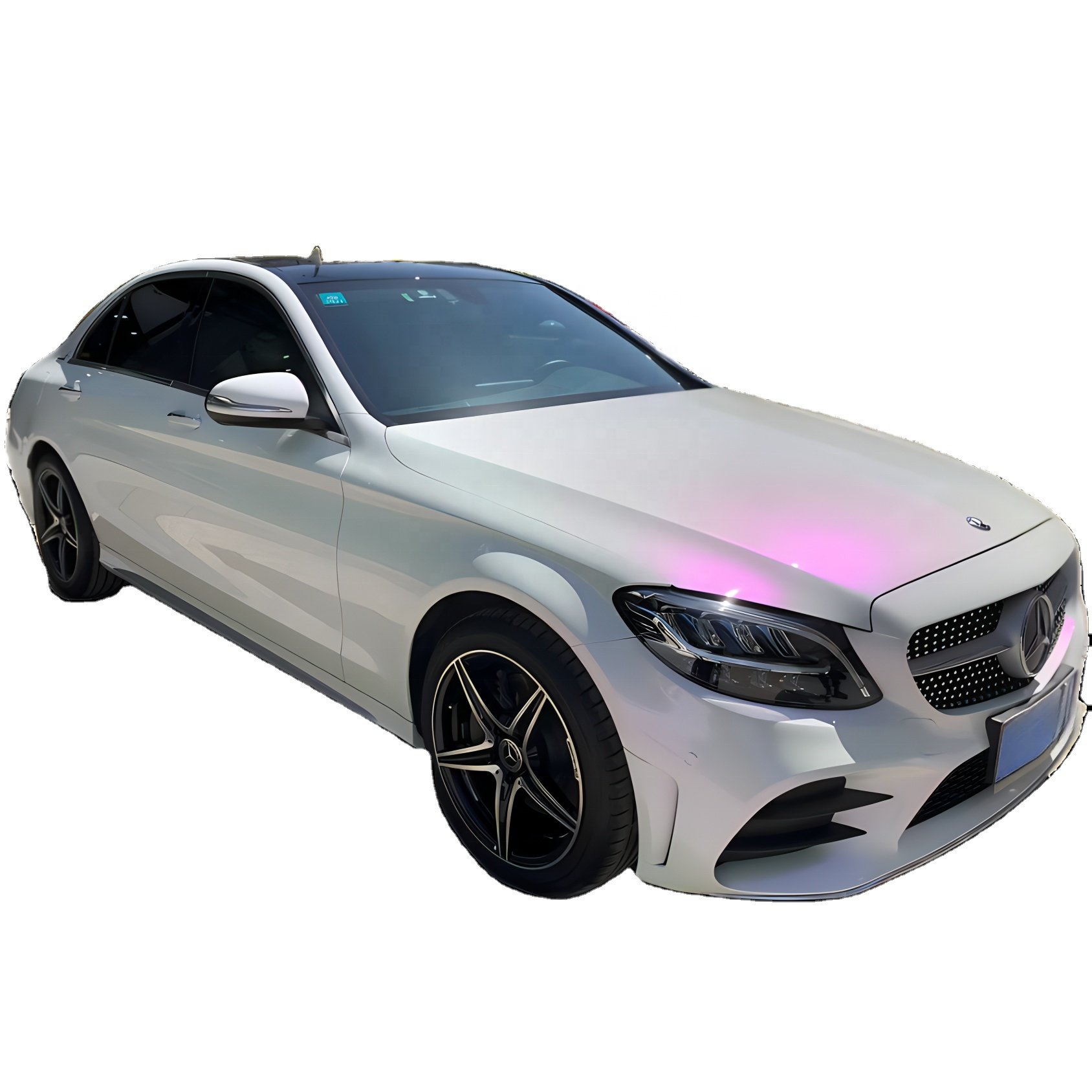 custom Bright White To Purple pvc stretch car paint protective stretch wrapping photochromic car film