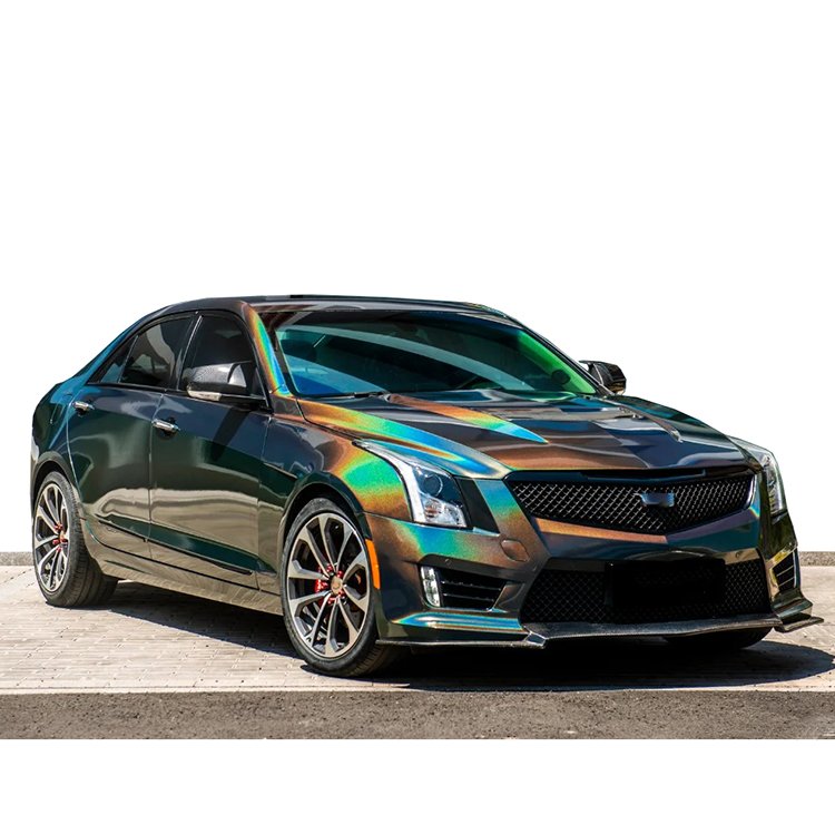 Car Vinyl Wrap PET 1.52m*18m Air Release Black Laser Rainbow Chrome Vinyl Wraps Rainbow Pvc Electroplate Laser Wrapping Film