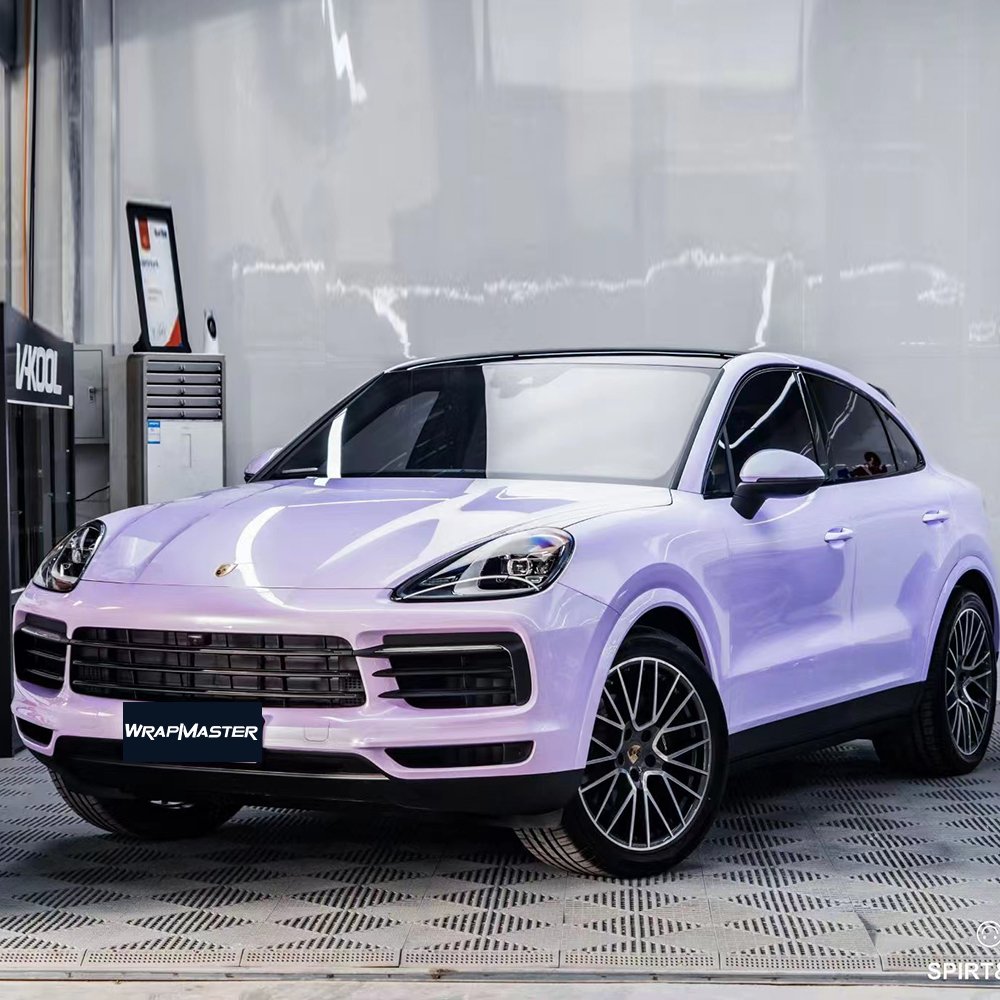 WRAPMASTER 5*59 feet purple PET gloss vinyl wrap car cost reflective vinyl