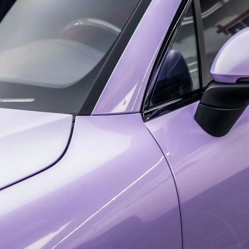 WRAPMASTER 5*59 feet purple PET gloss vinyl wrap car cost reflective vinyl