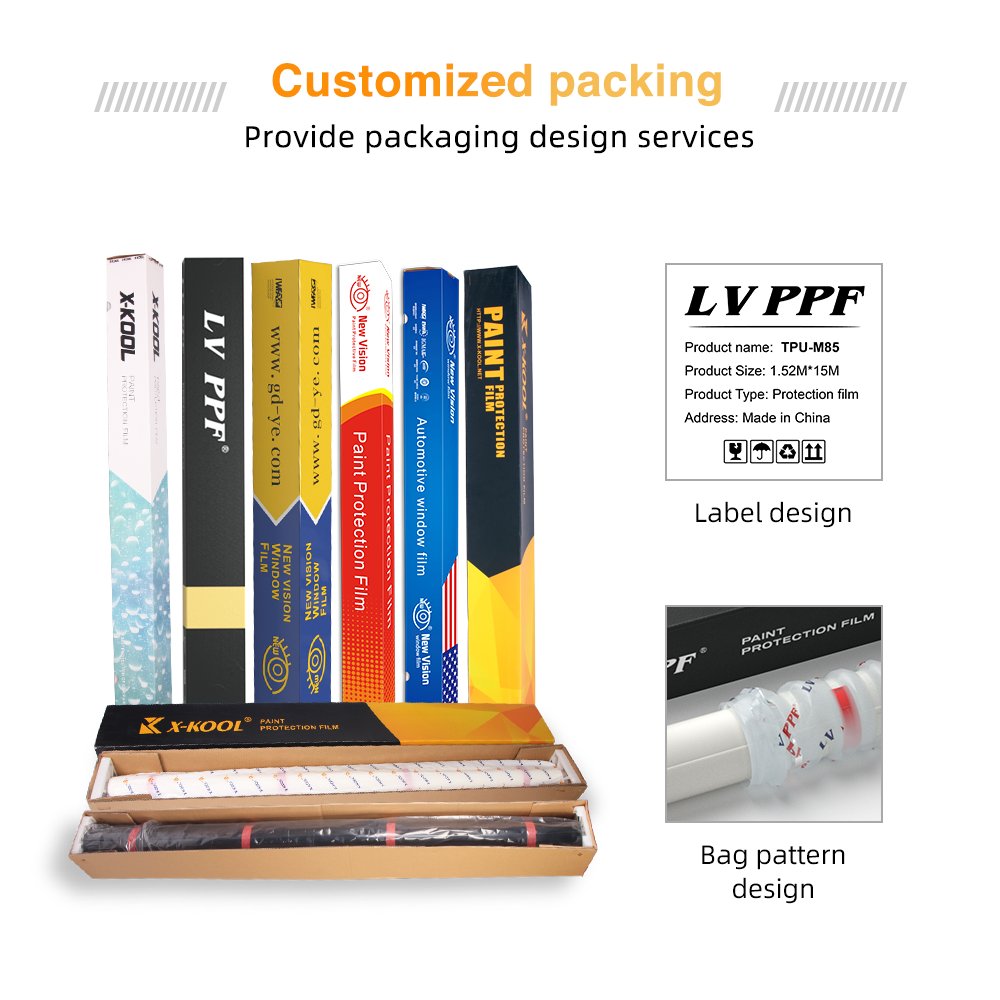 PPF Colour Film Black Scratch Resistant PPF Anti Yellowing Car Paint Protection Film TPU PPF Car Film