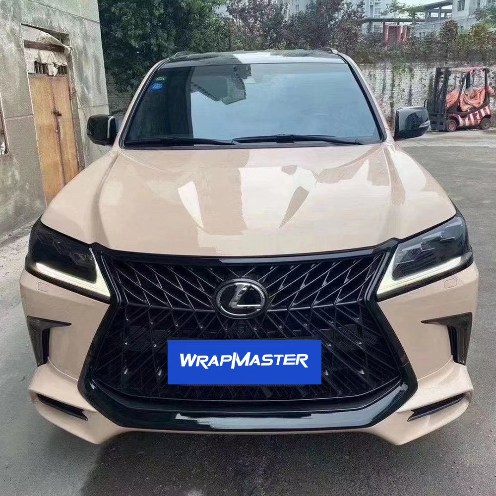 TSAUTOP 1.52*18m Super Glossy Crystal Milk coffee vinyl wrap car film with air channel cool car wraps ppf film