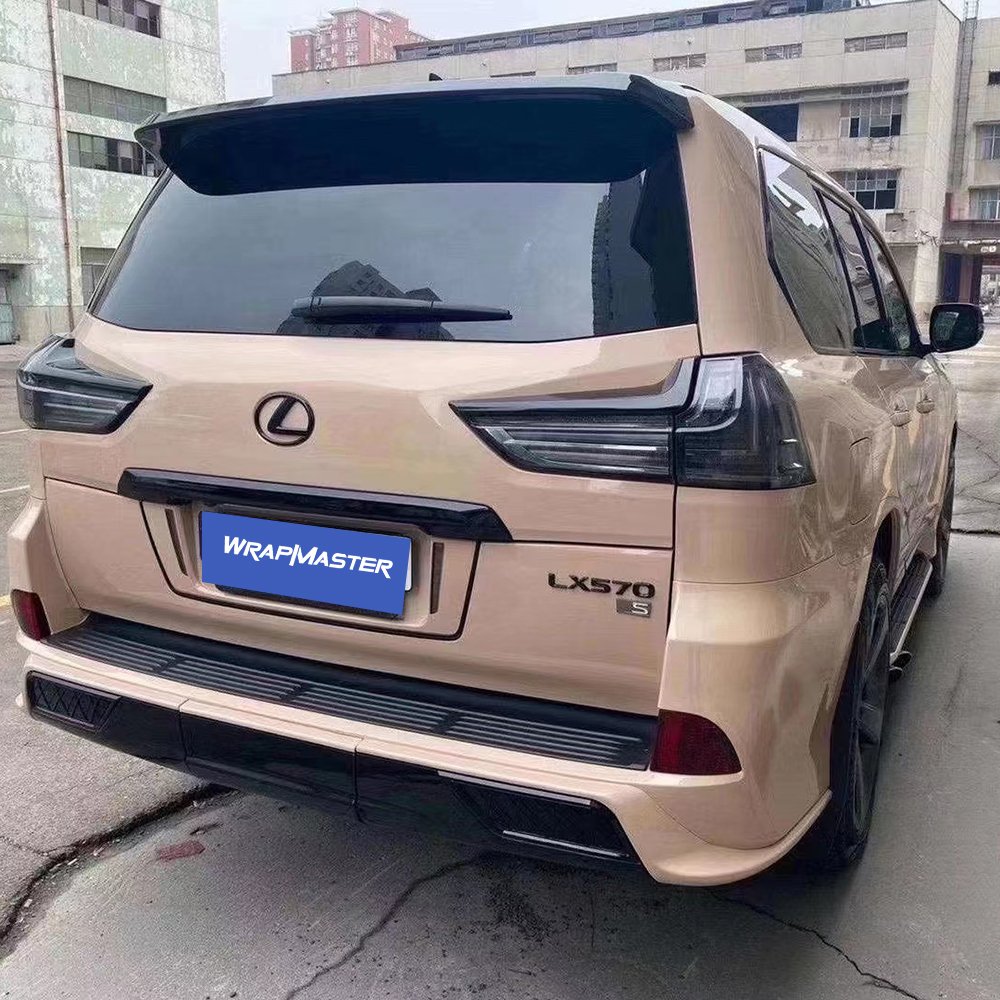 TSAUTOP 1.52*18m Super Glossy Crystal Milk coffee vinyl wrap car film with air channel cool car wraps ppf film