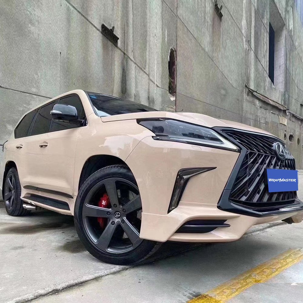 TSAUTOP 1.52*18m Super Glossy Crystal Milk coffee vinyl wrap car film with air channel cool car wraps ppf film