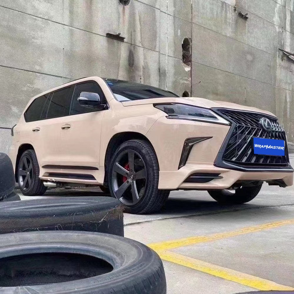 TSAUTOP 1.52*18m Super Glossy Crystal Milk coffee vinyl wrap car film with air channel cool car wraps ppf film