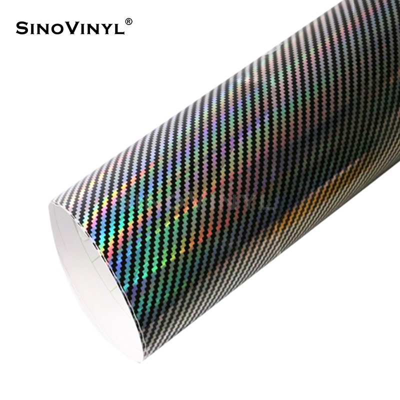 Hydrographic Film Carbon Fiber Chrome Rainbow Holographic Laser 2D Car Body Wrap Vinyl Film