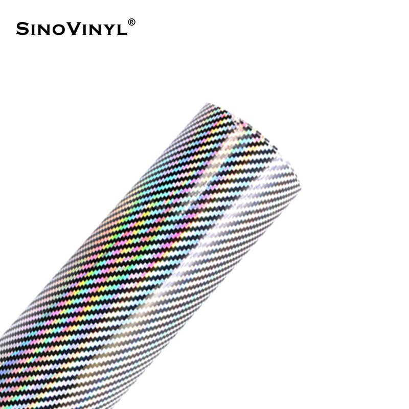 Hydrographic Film Carbon Fiber Chrome Rainbow Holographic Laser 2D Car Body Wrap Vinyl Film