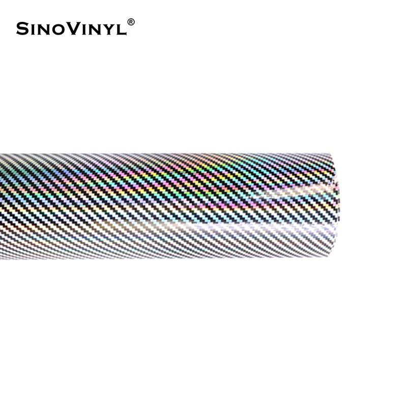 Hydrographic Film Carbon Fiber Chrome Rainbow Holographic Laser 2D Car Body Wrap Vinyl Film