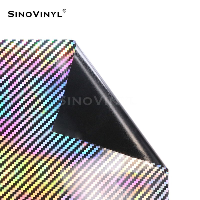 Hydrographic Film Carbon Fiber Chrome Rainbow Holographic Laser 2D Car Body Wrap Vinyl Film