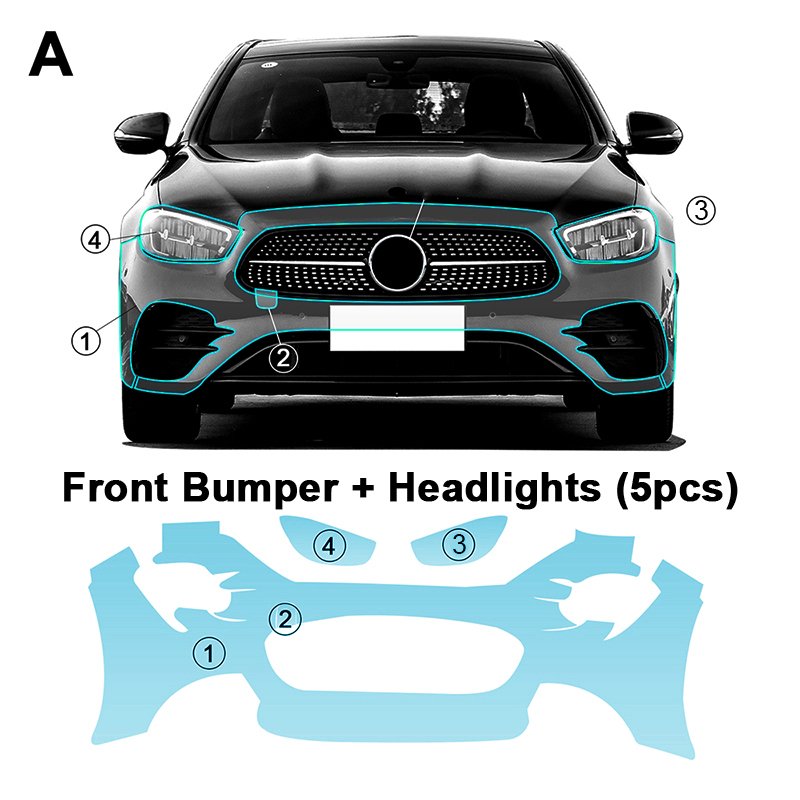 For Benz E Class W213 each part of the film TPU PPF pre-cut car anti-scratch self-healing transparent paint protective film