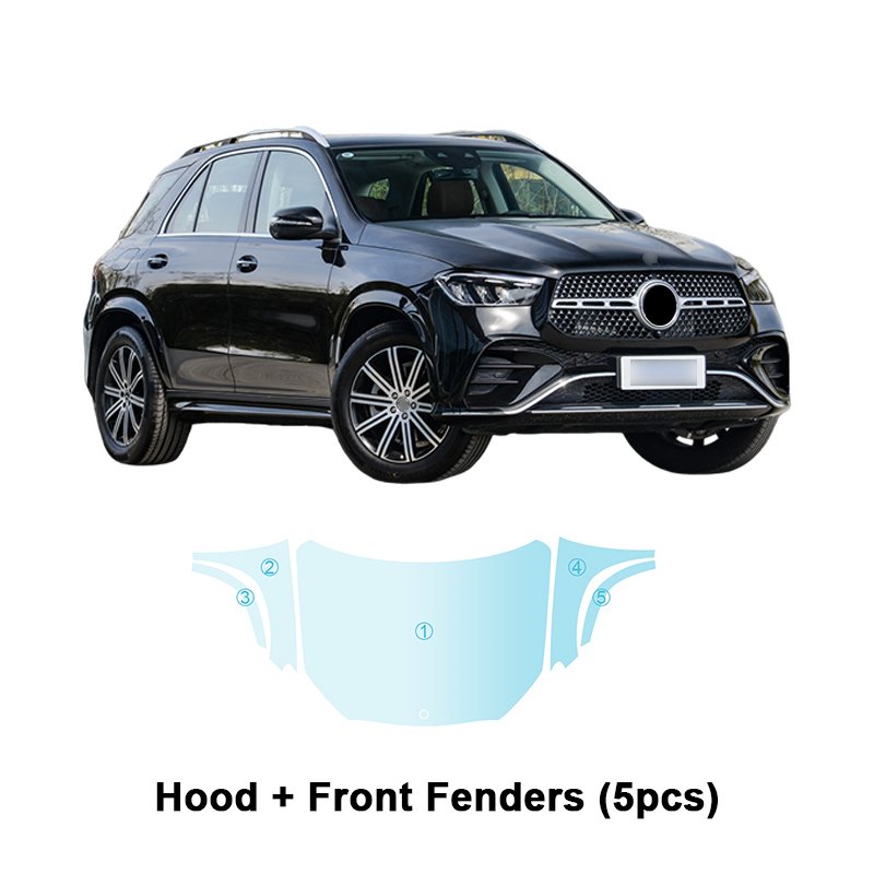 For Mercedes-Benz GLE W167 each part of the film TPU PPF pre-cut film scratchresistant self-healing transparent film