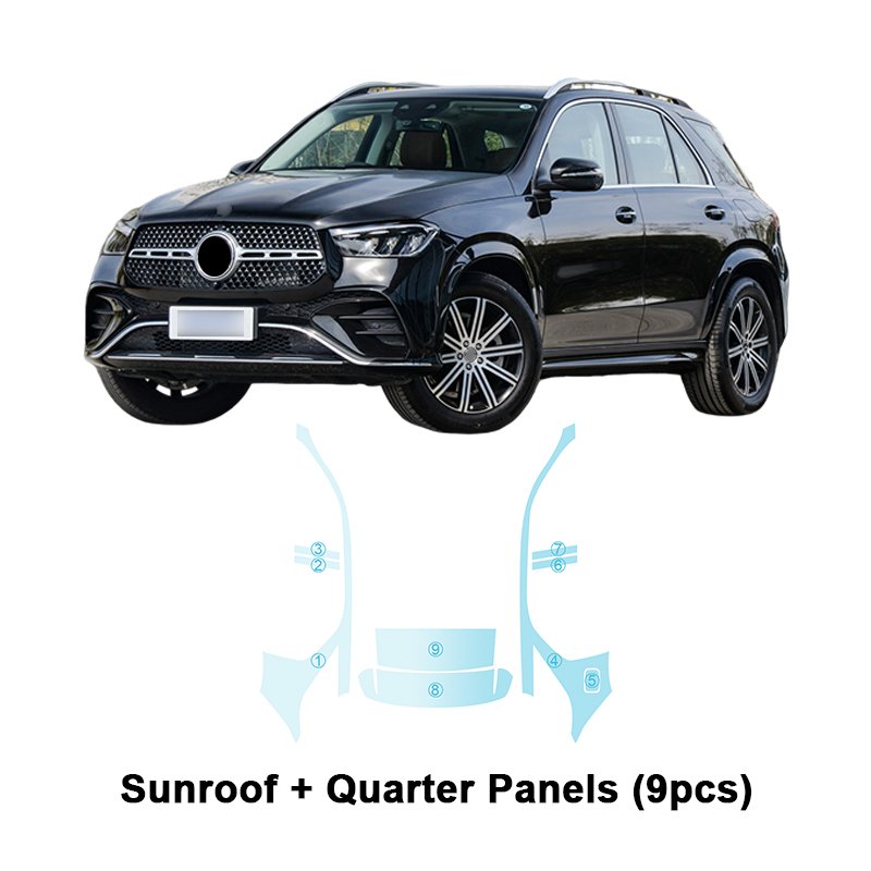 For Mercedes-Benz GLE W167 each part of the film TPU PPF pre-cut film scratchresistant self-healing transparent film