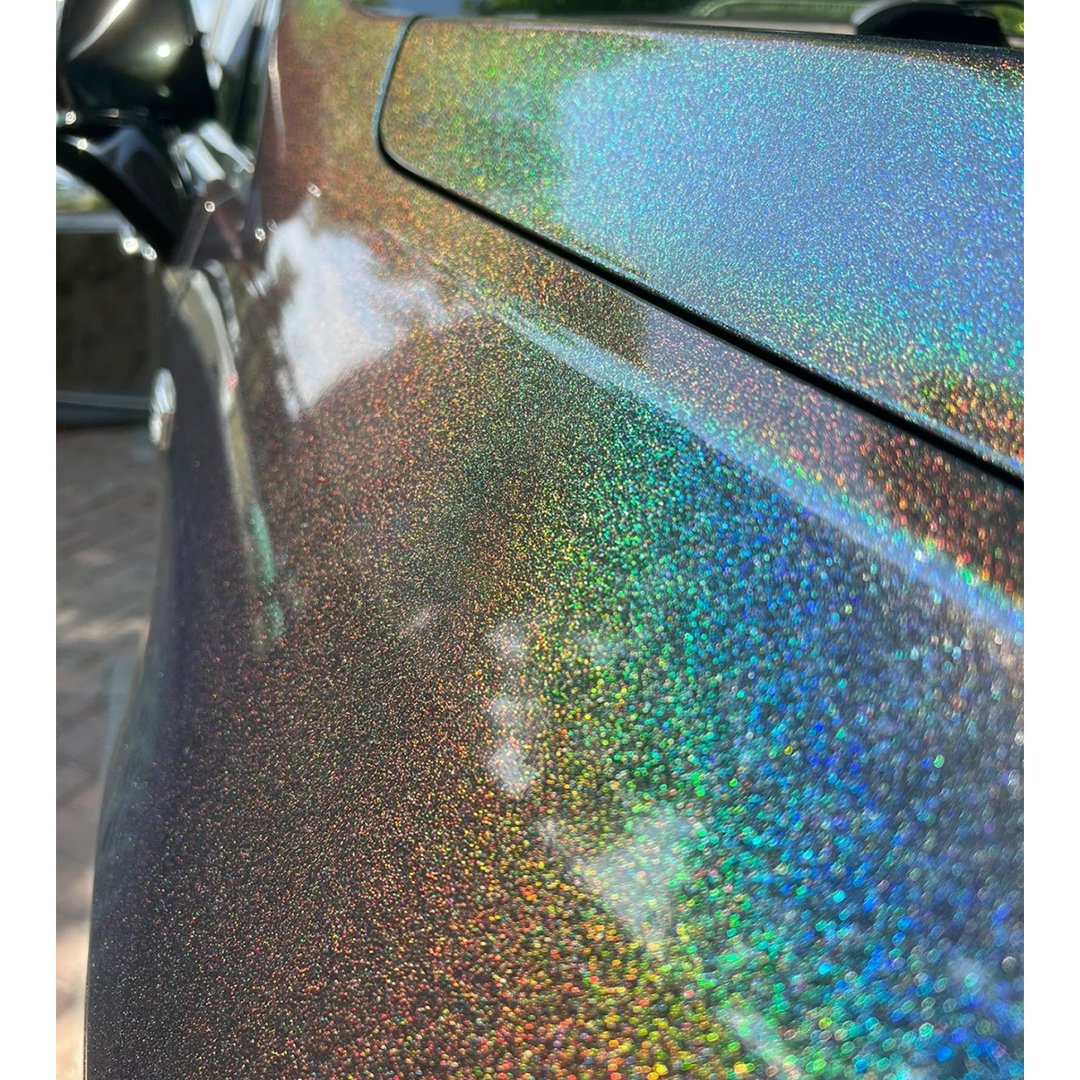 1.52*17m Self adhesive glossy laser black vinyl wrap car accessories vinyl wrap stickers film for wholesale