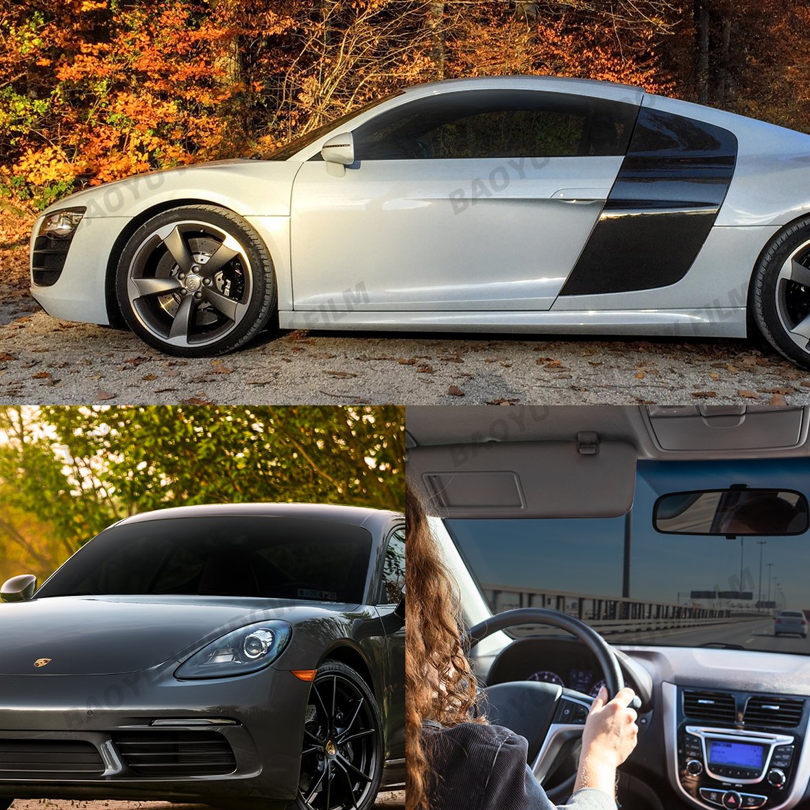 2.7% ~ 76% VLT Auto Window Tinting Film CF-90 Series Car Films Nano Ceramic PET Fasion Silver Car Window Tint 10 Year 1 Roll 3H