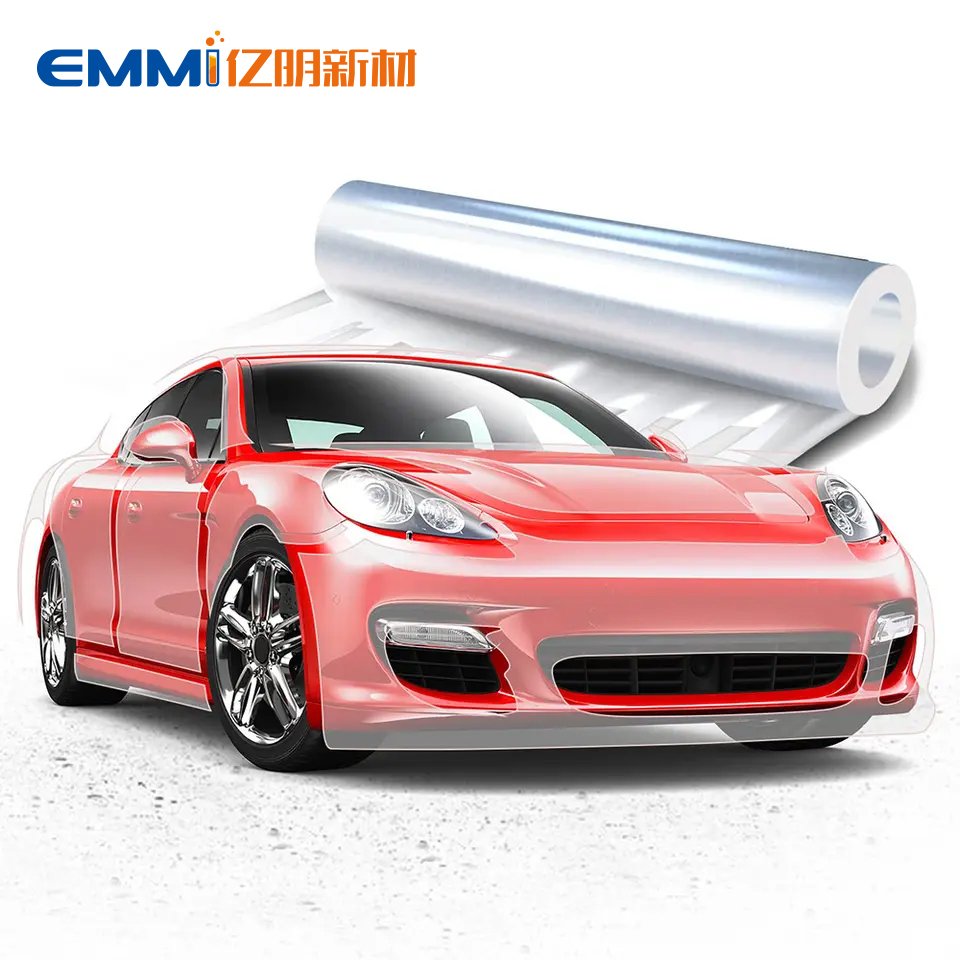 7.5mil EMMI Manufacturer Wholesale Clear Car Film Self-adhesive Anti-scratch Self-healing Clear Tpu Body OEM Durable Transparent