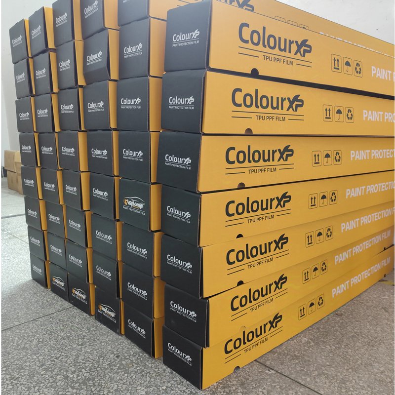 New Arrival PET Liner Car Wrap Vinyl Super Glossy Racing Golden Orange Car Paint Protection Film