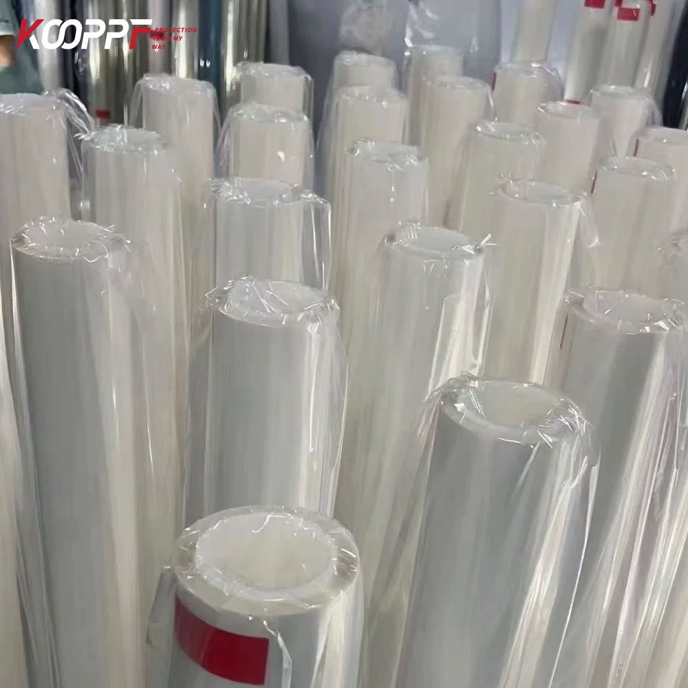 KOOPPF USA TPU PPF 7.5mil-9.5mil thickness paint protection film ppf 1.52*15M Self Healing car wrap vinyl transparent TPU Film