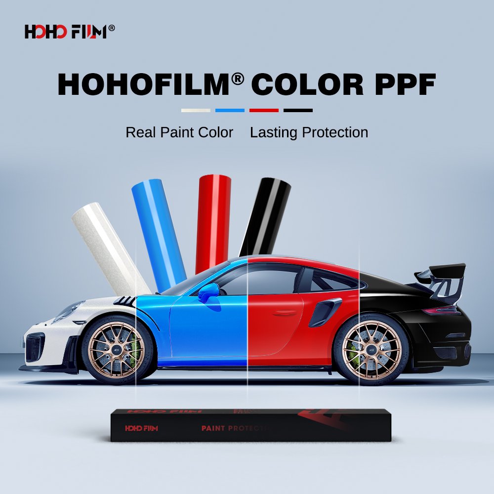 HOHOFILM Colored Paint Protection Film Muti-colors Self Healing Car Body Stickers Color Changing TPU PPF Paint Protection Film