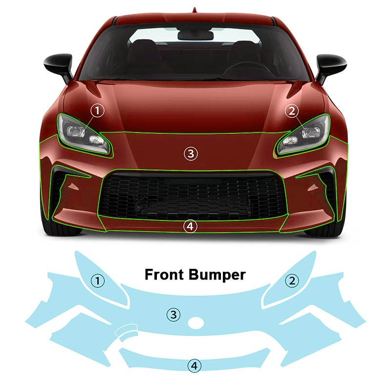 For Toyota GR86 2021-2023 each part of the film TPU PPF pre-cut car anti-scratch self-healing transparent paint protective film