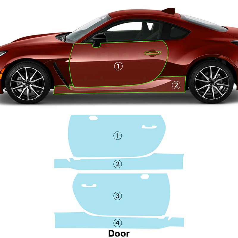 For Toyota GR86 2021-2023 each part of the film TPU PPF pre-cut car anti-scratch self-healing transparent paint protective film