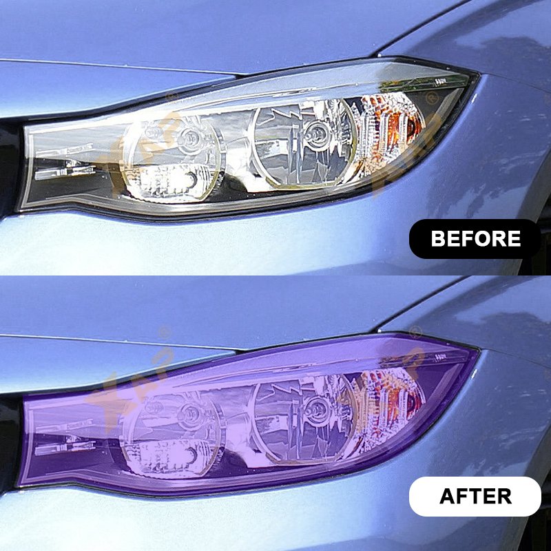 Suitable for JEEP Gladiator 2020-2022 2023 2024 PPF TPU White to Purple White to Black External Headlight Protective Film