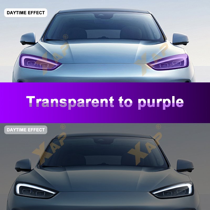 Suitable for JEEP Gladiator 2020-2022 2023 2024 PPF TPU White to Purple White to Black External Headlight Protective Film